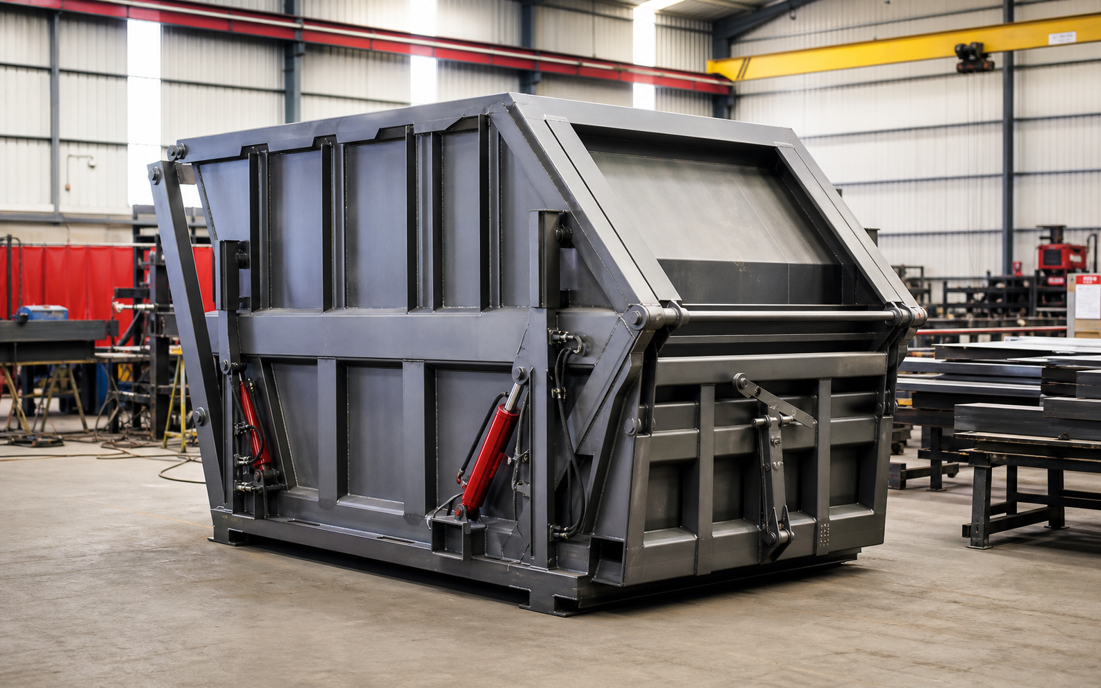 Equipamento industrial sob medida em fabricação